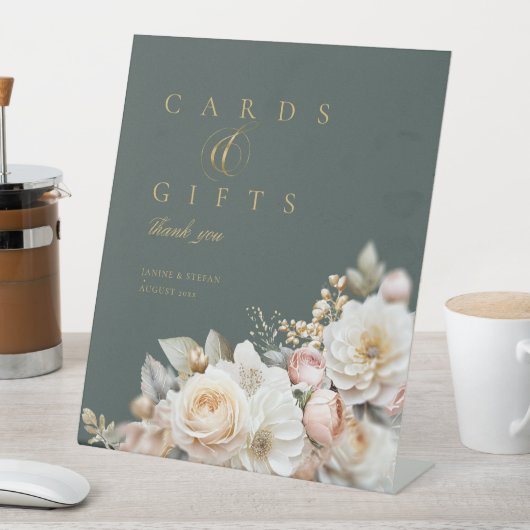 Bloemen Drama Trouwkaarten Gifts Groene ID1022 Reclamebord Met Voetstuk (Insitu)