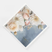 Bloemen Drama Trouwtafel Nummer Blauw ID1022 Servet (Hoek)