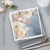 Bloemen Drama Trouwtafel Nummer Blauw ID1022 Servet