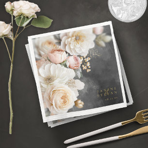 Bloemen Drama Trouwtafel Nummer Charcoal ID1022 Servet