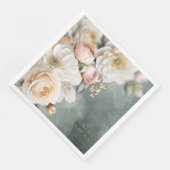 Bloemen Drama Trouwtafel Nummer Groen ID1022 Servet (Hoek)