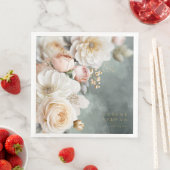 Bloemen Drama Trouwtafel Nummer Groen ID1022 Servet (Insitu)