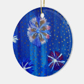 Bloemen Drawing Blue Circle Ornament (Links)