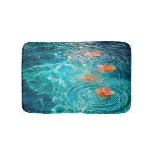 Bloemen Drijvend op Water Badmat