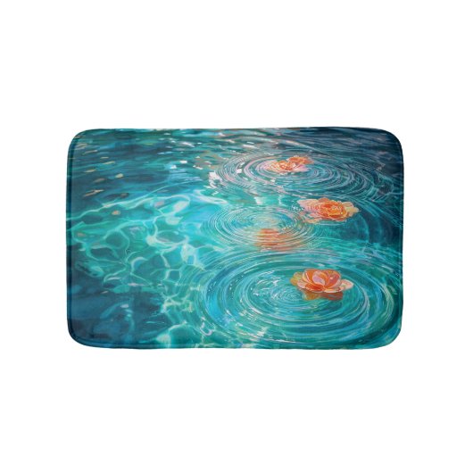 Bloemen Drijvend op Water Badmat (Voorkant)