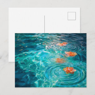 Bloemen Drijvend op Water Briefkaart