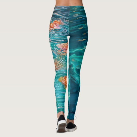 Bloemen Drijvend op Water  Leggings (Achterkant)