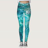 Bloemen Drijvend op Water  Leggings (Voorkant)