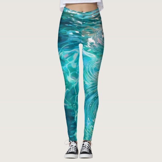 Bloemen Drijvend op Water  Leggings (Voorkant)