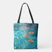 Bloemen Drijvend op Water Tote Bag (Achterkant)