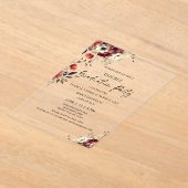 Bloemen Dubbele Graduation Party Twin Afstuderen Acryl Uitnodigingen (Laagn)