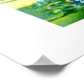 Bloemen, duiken en trein poster (Hoek)