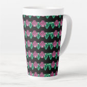 bloemen edelstenen latte mok (Rechterhoek)