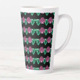 bloemen edelstenen  latte mok