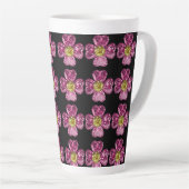 bloemen edelstenen latte mok (Rechterhoek)