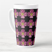bloemen edelstenen latte mok (Linkerhoek)