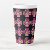 bloemen edelstenen latte mok (Voorkant)