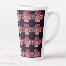bloemen edelstenen latte mok