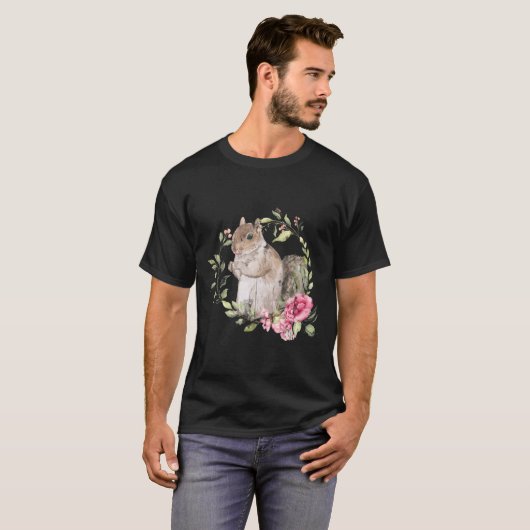Bloemen Eekhoorn T-shirt (Voorkant volledig)
