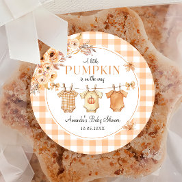 Bloemen Een beetje pompoen Baby shower Sticker