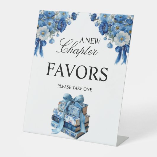 Bloemen Een nieuw Chapter Vrijgezellenfeest Tafelb Reclamebord Met Voetstuk (Voorkant)