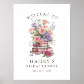 Bloemen Een nieuw Chapter Vrijgezellenfeest Welkom Poster (Voorkant)