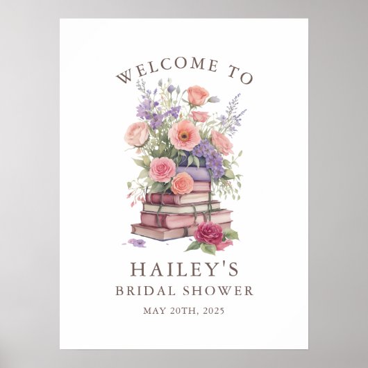 Bloemen Een nieuw Chapter Vrijgezellenfeest Welkom Poster (Voorkant)