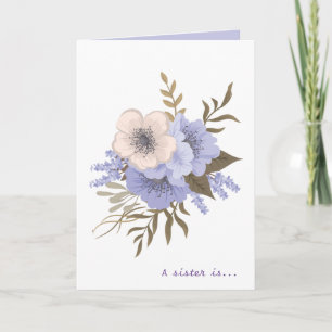 Bloemen, een zuster is Gods weg Kaart