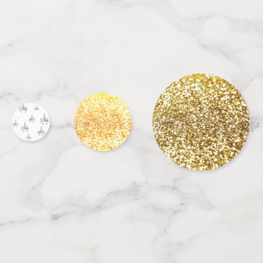 Bloemen Eenhoorn confetti met regenboog en spranke (Achterkanten)