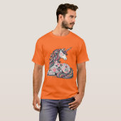 Bloemen, Eenhoorn, Eenhoorn, Bloemen en Eenhoorn T-shirt (Voorkant volledig)