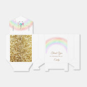 Bloemen eenhoorn gunstzakken bedankdoosjes (Uitgevouwen)