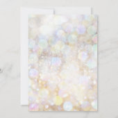 Bloemen Eenhoorn Kosmische Glitter Verjaardagsfees Kaart (Achterkant)