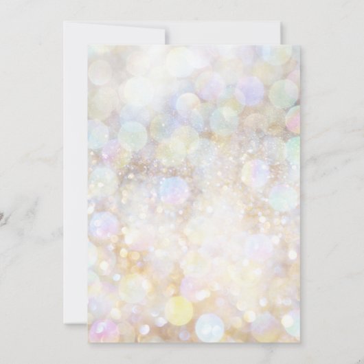 Bloemen Eenhoorn Kosmische Glitter Verjaardagsfees Kaart (Achterkant)