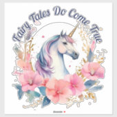 Bloemen eenhoorn sprookje sticker (Vel)