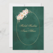 Bloemen & Eenvoudig Lijst Groen Islamitisch Moslim Kaart (Achterkant)