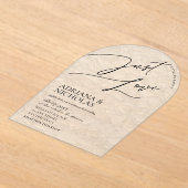 Bloemen Eenvoudig Niets Fancy Alleen Liefde Trouwe Acryl Uitnodigingen (Laagn)