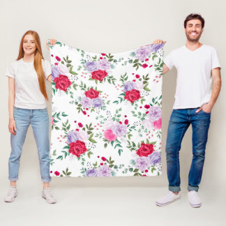 bloemen - Eenvoudige diverse kleuren Fleece Deken