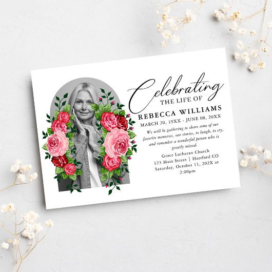 Bloemen Eenvoudige Kalligrafie Viering van het Lev Kaart