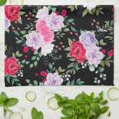 bloemen - Eenvoudige kleuren Theedoek (Gevouwen)