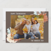 Bloemen Eenvoudige Moderne Thanksgiving familiefot