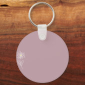 Bloemen eenvoudige monogram sleutelhanger (Achterkant)