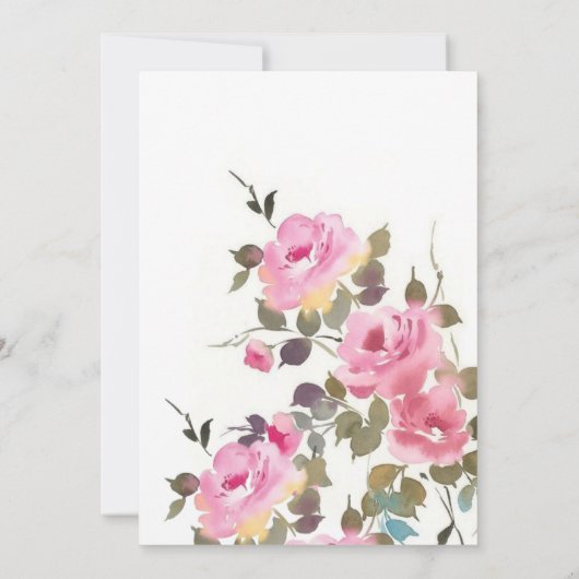 Bloemen Eenvoudige Verrassing Verjaardagsfeest Kaart (Achterkant)