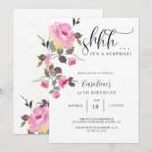 Bloemen Eenvoudige Verrassing Verjaardagsfeest Kaart (Voorkant / Achterkant)