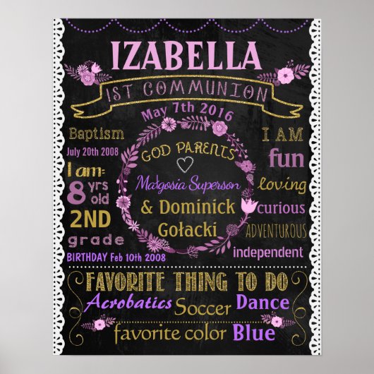 bloemen eerste bord poster van de gemeente 235 (Voorkant)