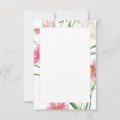 Bloemen Eerste Heilige Communie Foto Bedankkaart (Achterkant)