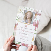 Bloemen Eerste Heilige Communie Foto Kaart