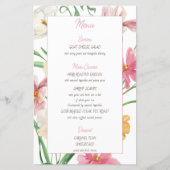 Bloemen Eerste Heilige Communie Fotomenu (Achterkant)