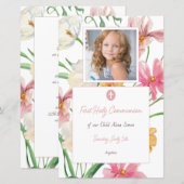 Bloemen Eerste Heilige Communie Fotomenu (Voorkant / Achterkant)