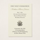 Bloemen eerste Heilige Communie Herdenking Kaart (Achterkant)