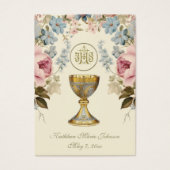 Bloemen eerste Heilige Communie Herdenking Kaart (Voorkant)